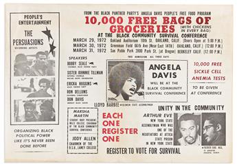 (BLACK PANTHERS.) 10,000 Free Bags of Groceries (with Chickens in Every Bag) . . . at the Black Community Survival Conference.